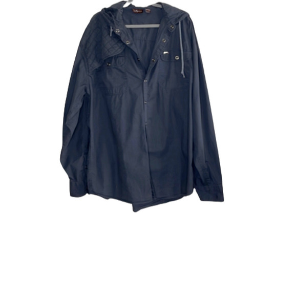 A. TIZIANO LONG SLEEVE MEN'S GRAY OVERSHIRT SIZE 5X - Picture 3 of 8